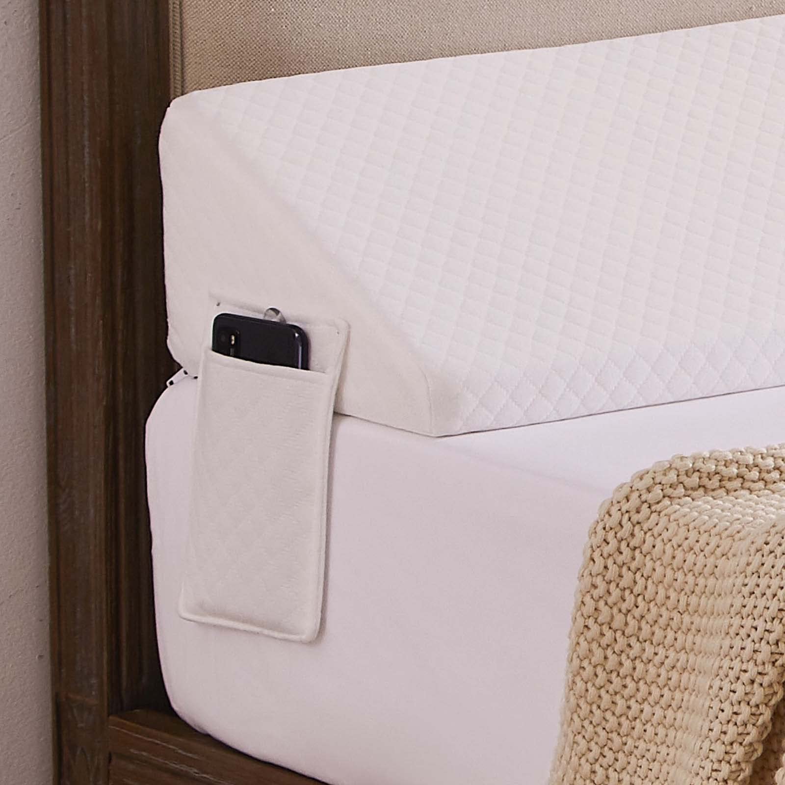 Homemate King Size(76'X10'X6')Bed Wedge Pillow Stopper - Bed Gap Filler(0-8') - Headboard Pillow - Triangle Bloster Pillow W